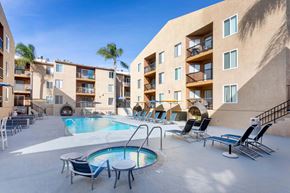 Northridge apartment for rent - Hot Tub and Pool Area at Lassen Village Apartments, California, 91325