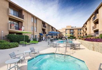 Community pool and spa courtyard