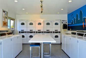 24-Hour community laundry center with new front loading equipment