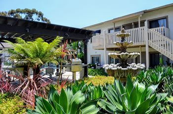 Beautifully landscaped lush courtyards