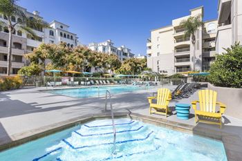 Pool with blue water