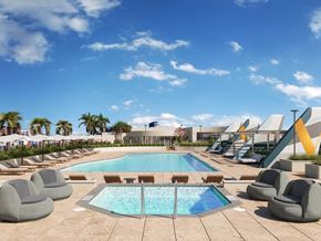 Irvine apartment for rent - A large outdoor swimming pool at Volar Apartments, Irvine, CA
