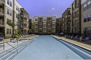 Oversized pool with aqua deck
