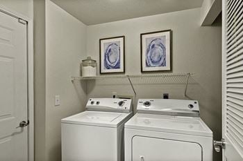 Full-sized washer and dryers included