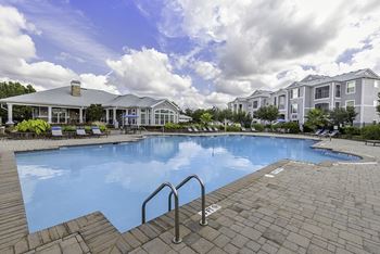 Resort-style pool with spacious sundeck