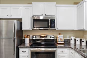 Fully-equipped kitchens with microwaves