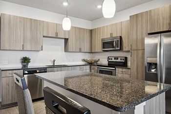 Granite countertops and kitchen islands