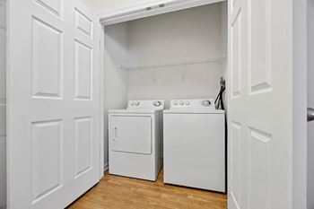 Full-sized washers and dryers in every unit