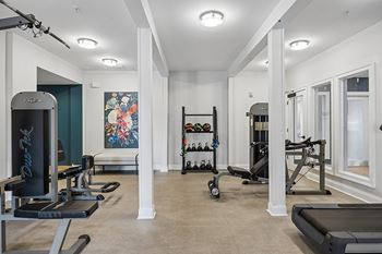State-of-the-art fitness center with cardio and weight machines