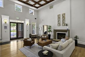 Memphis apartment for rent - Clubhouse great room with fireplace - Belle Harbour Apartments