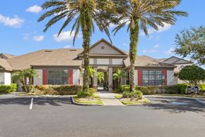 Wesley Chapel apartment for rent - Leasing office and clubhouse entryway - Delano at Cypress Creek