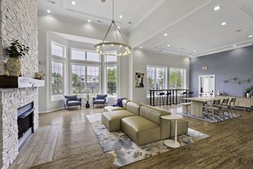 Columbus apartment for rent - a living room with a couch and a fireplace