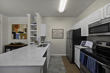 Stainless steel appliances with premium interior finishes