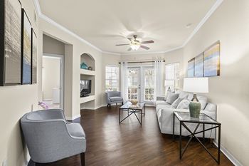 French doors to private patios*