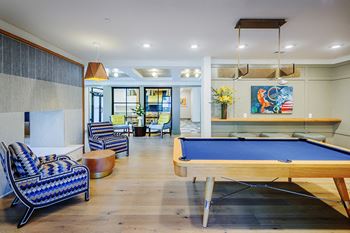 Clubhouse with fully-equipped professional kitchen and pool table