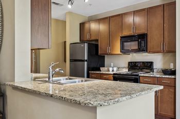 Granite countertops in all kitchens
