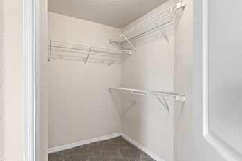 Spacious walk-in closets