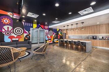 Internet café with coffee bar
