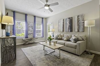 Spacious living rooms
