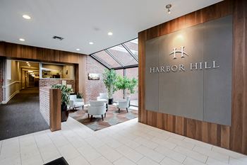 Inviting lounge with coffee station