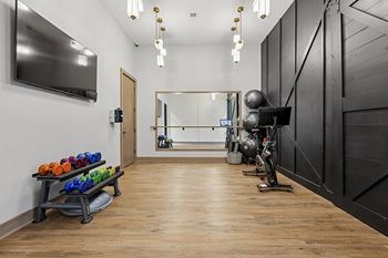 Movement studio featuring peloton equipment