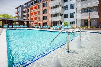 Relaxing pool with deck and sauna