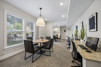 Business center and conference room