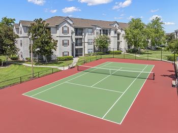 Lighted tennis court