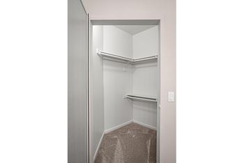 Spacious walk-in closets