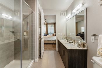 Vanity areas with dual sinks