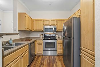 Spacious kitchens with stainless steel appliances