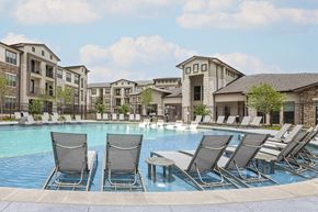 Arlington apartment for rent - Sundeck surrounding resort-style pool - Debbie Lane Flats