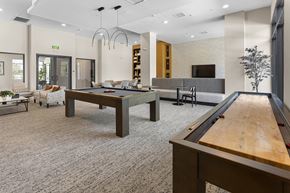 Redlands apartment for rent - Game room with billiards and shuffleboard tables - The Venue at Orange