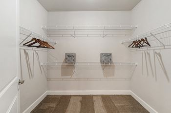 Spacious walk-in closets