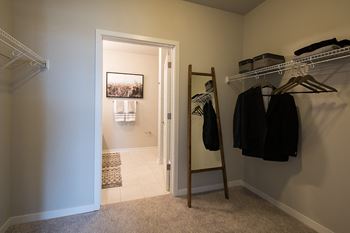 Spacious walk-in closet
