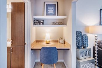 Built-in desks*