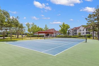 Lighted tennis court
