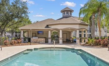 Outdoor kitchen with entertainment area
