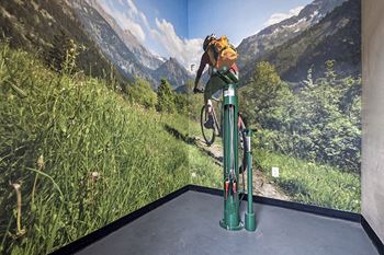 Bicycle repair room and convenient interior bicycle storage