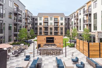 Bbq station with outdoor dining areas