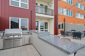 River overlook balcony with bbq