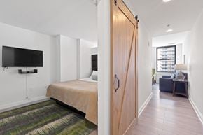 Philadelphia apartment for rent - The Republic Apartments - Sliding barn door in select units