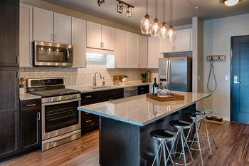 Stainless steel appliances with gas ranges