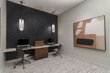 Wi-fi lounge and business center with private conference room
