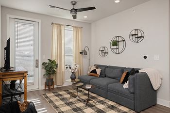 Ceiling fans in living rooms and bedrooms
