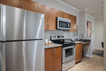 Maple cabinetry with hardware