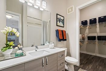 Spacious walk-in closets