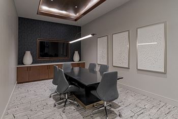 Wi-fi lounge and business center with private conference room