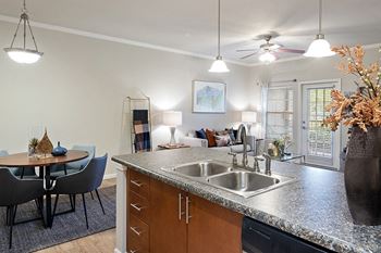 Double stainless steel sinks with disposal