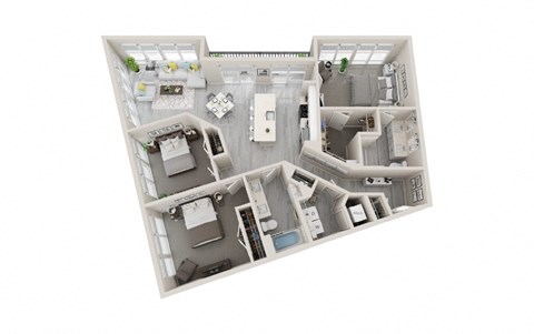Floor plan for 3 beds, 2 baths, 1475 sqft